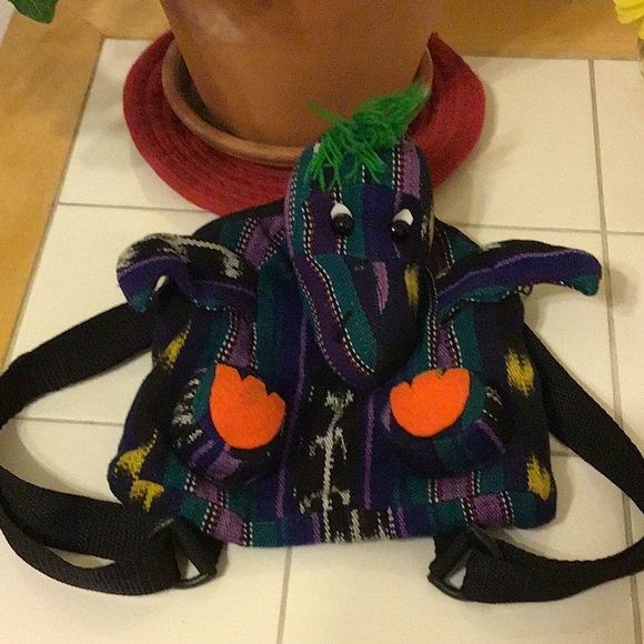 Adorable Tapestry Dragon Backpack - Picture 3 of 7